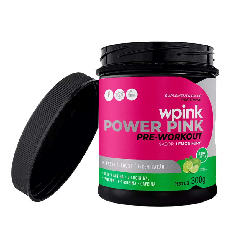 super power pink de limão - pré-treino – 300g