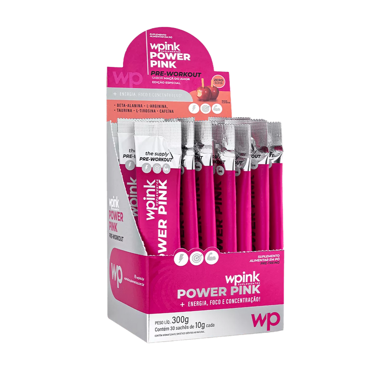 power pink de maçã do amor - pré-treino - 300g