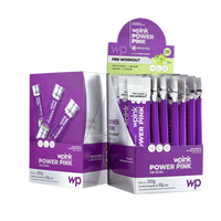 power pink sem cafeína de uva verde - pré-treino - 300g